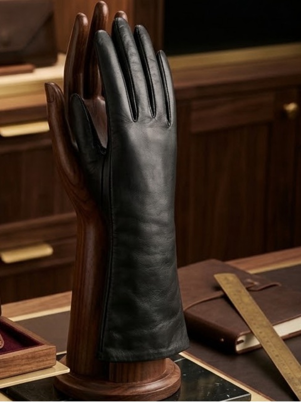 Danier NWOT Leather Gloves With Cashmire Size Large